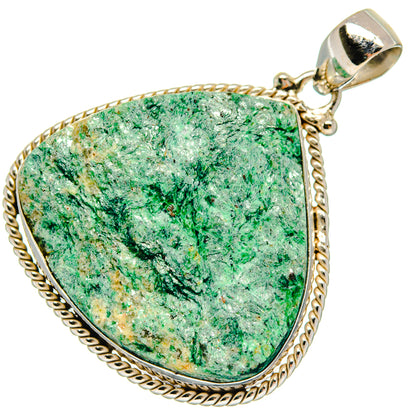 Green Fuchsite Pendants handcrafted by Ana Silver Co - PD21128
