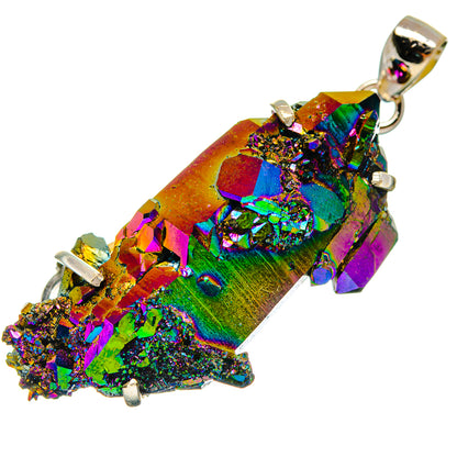 Titanium Sunshine Druzy Pendants handcrafted by Ana Silver Co - PD21136