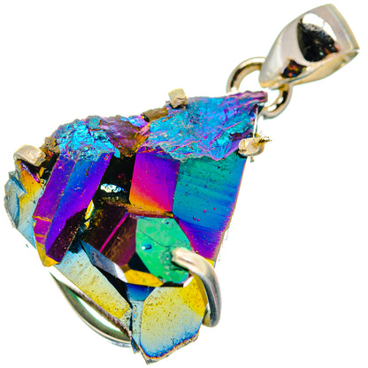 Titanium Sunshine Druzy Pendants handcrafted by Ana Silver Co - PD21138