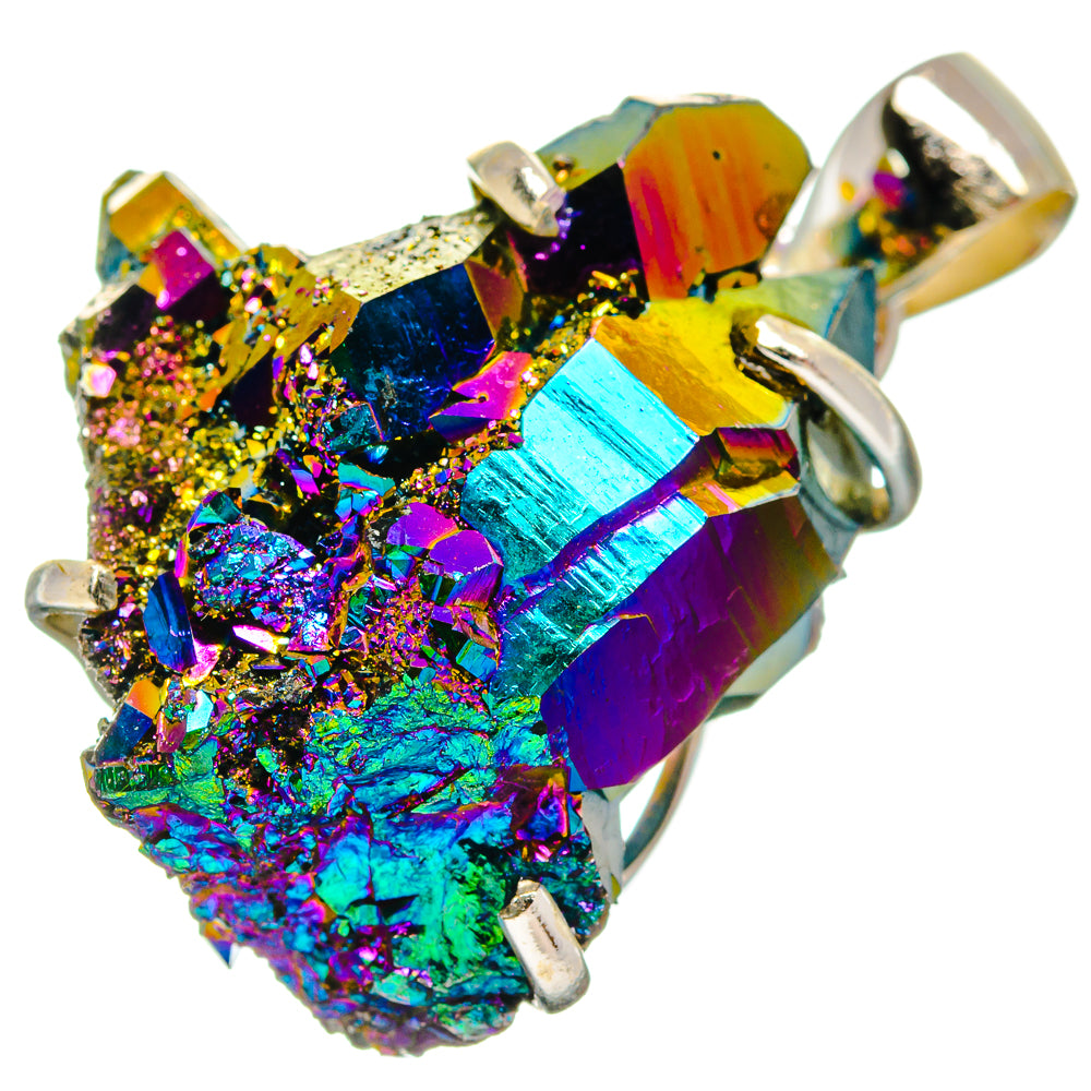 Titanium Sunshine Druzy Pendants handcrafted by Ana Silver Co - PD21141