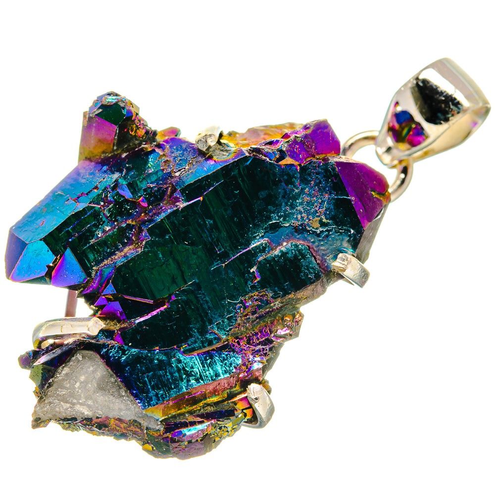 Titanium Sunshine Druzy Pendants handcrafted by Ana Silver Co - PD21142