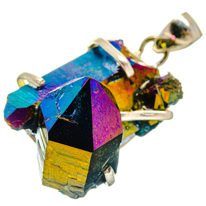 Titanium Sunshine Druzy Pendants handcrafted by Ana Silver Co - PD21143