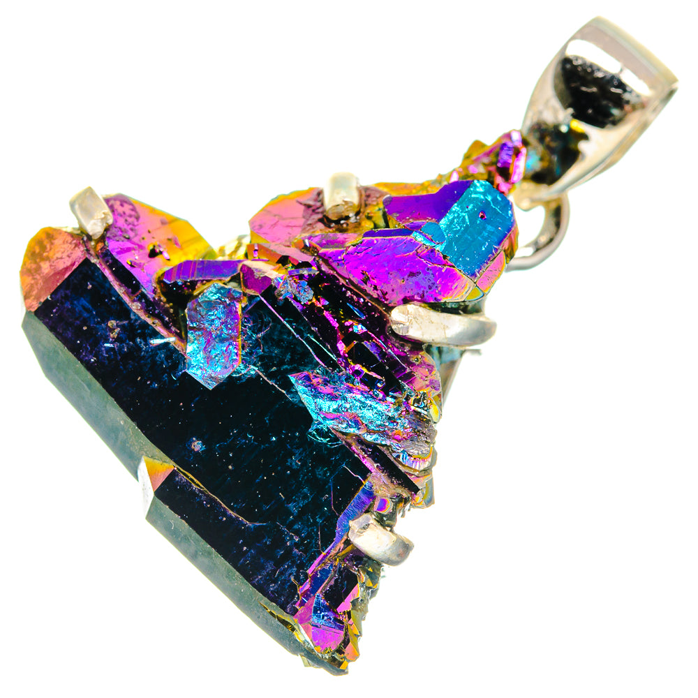 Titanium Sunshine Druzy Pendants handcrafted by Ana Silver Co - PD21145