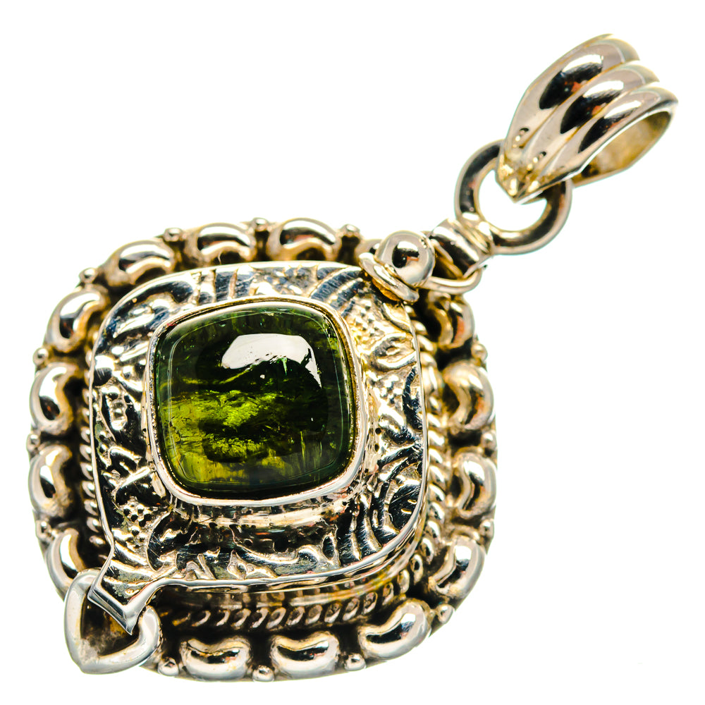Green Tourmaline Pendants handcrafted by Ana Silver Co - PD21146