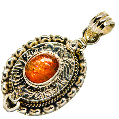 Sunstone Pendants handcrafted by Ana Silver Co - PD21148 - Photo 2