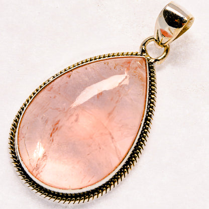 Rose Quartz Pendants handcrafted by Ana Silver Co - PD21160
