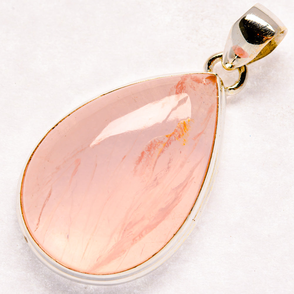 Rose Quartz Pendants handcrafted by Ana Silver Co - PD21161