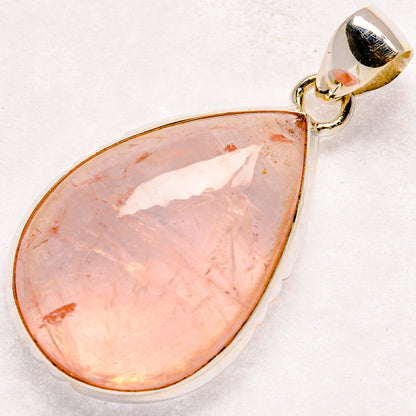 Rose Quartz Pendants handcrafted by Ana Silver Co - PD21163