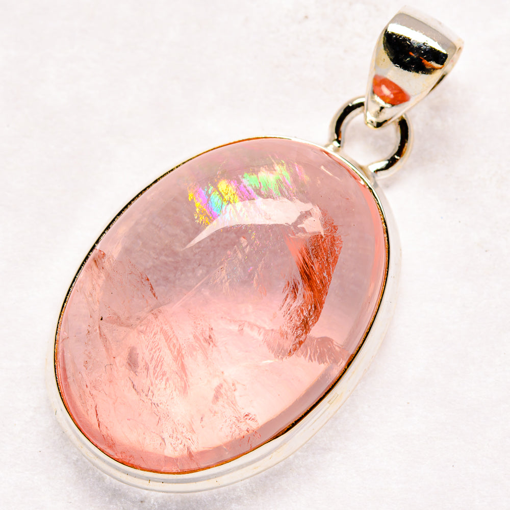 Rose Quartz Pendants handcrafted by Ana Silver Co - PD21166