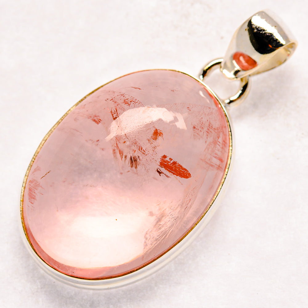 Rose Quartz Pendants handcrafted by Ana Silver Co - PD21169 - Photo 2