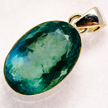 Blue Fluorite Pendants handcrafted by Ana Silver Co - PD21173