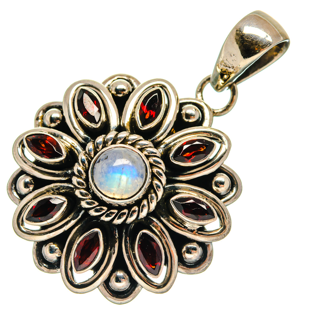 Rainbow Moonstone Pendants handcrafted by Ana Silver Co - PD21193