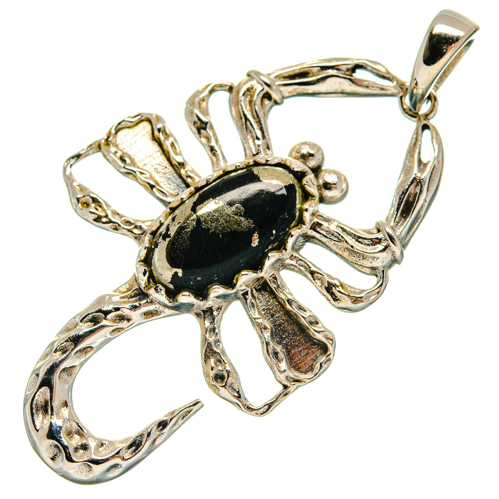 Pyrite In Black Onyx Pendants handcrafted by Ana Silver Co - PD21195