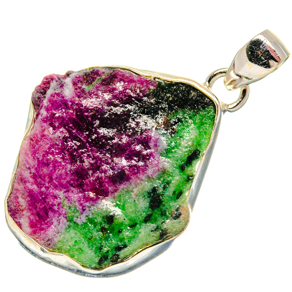 Ruby Zoisite Pendants handcrafted by Ana Silver Co - PD21201