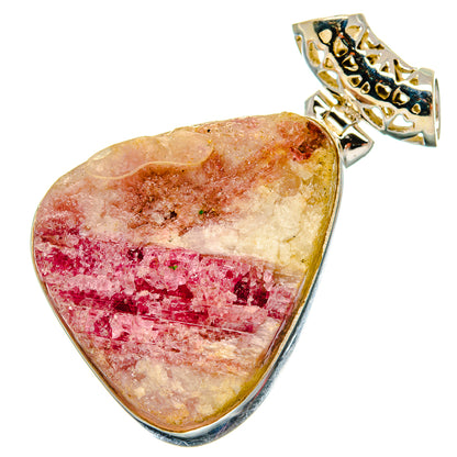 Pink Tourmaline In Quartz Pendants handcrafted by Ana Silver Co - PD21215