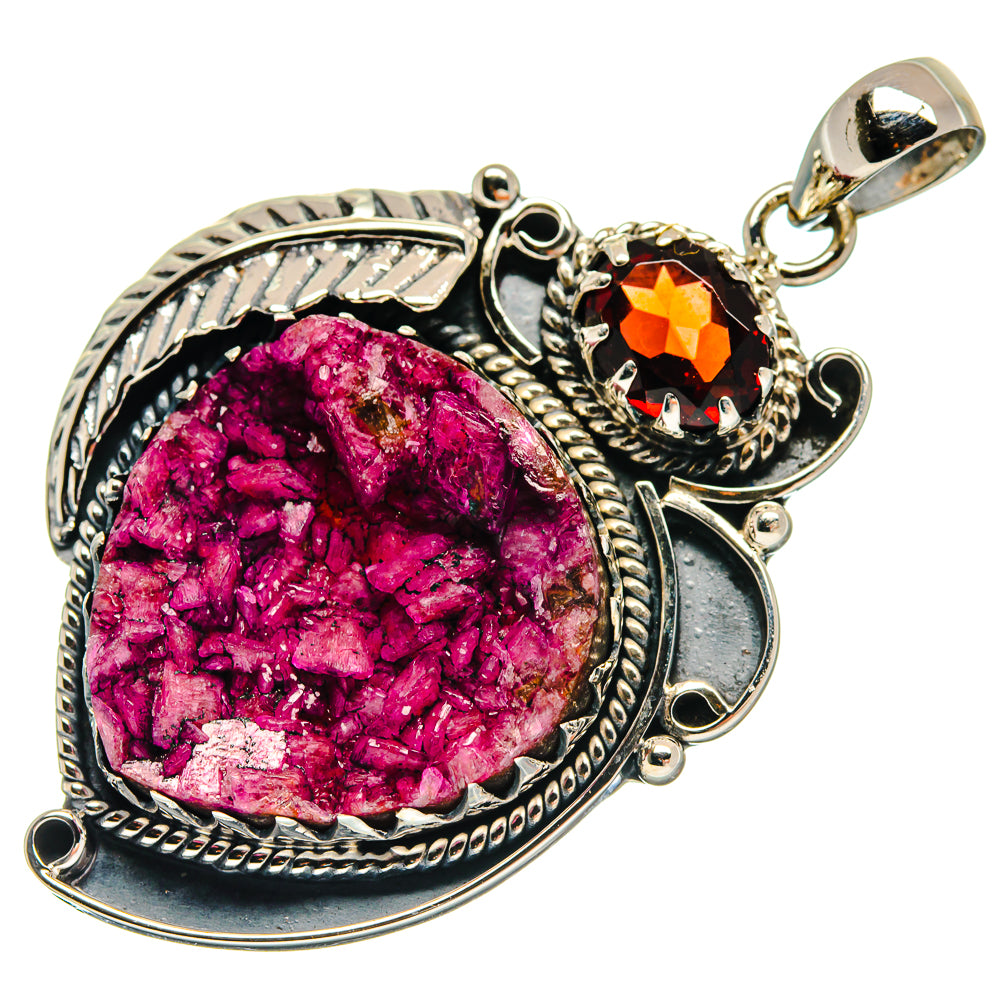 Cobalto Calcite Druzy Pendants handcrafted by Ana Silver Co - PD21236