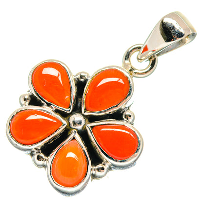 Mediterranean Red Coral Pendants handcrafted by Ana Silver Co - PD21262