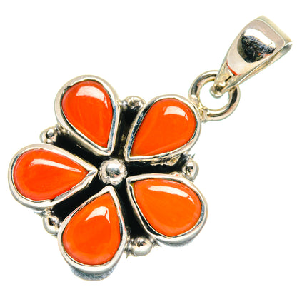 Mediterranean Red Coral Pendants handcrafted by Ana Silver Co - PD21263