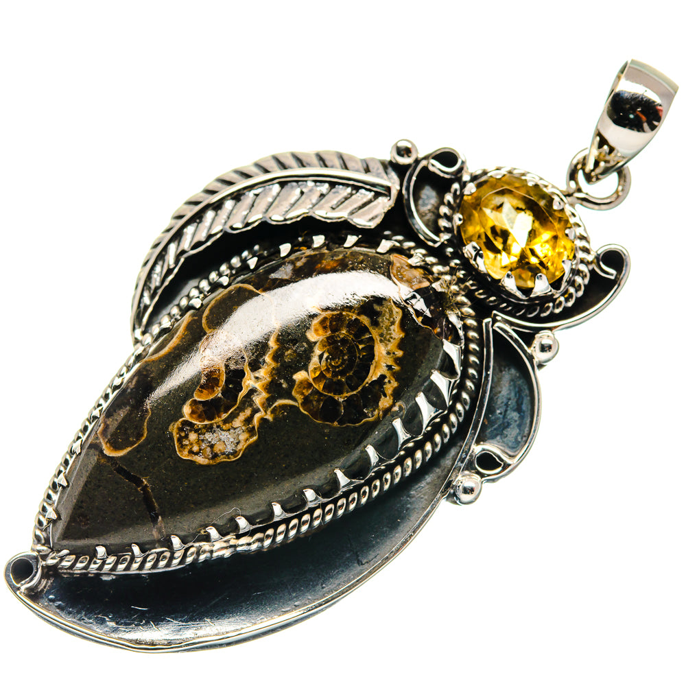 Turritella Agate Pendants handcrafted by Ana Silver Co - PD21269