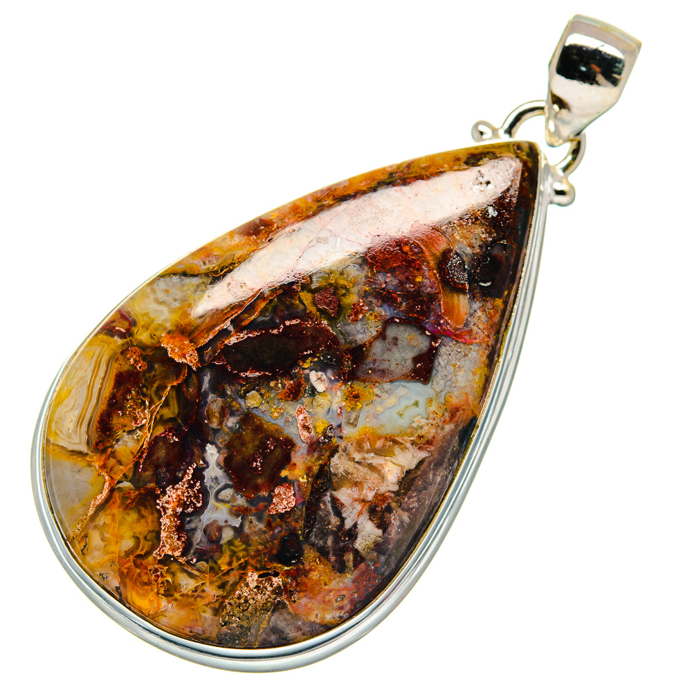 Laguna Lace Agate Pendants handcrafted by Ana Silver Co - PD21277