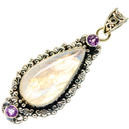 Rainbow Moonstone Pendants handcrafted by Ana Silver Co - PD21280