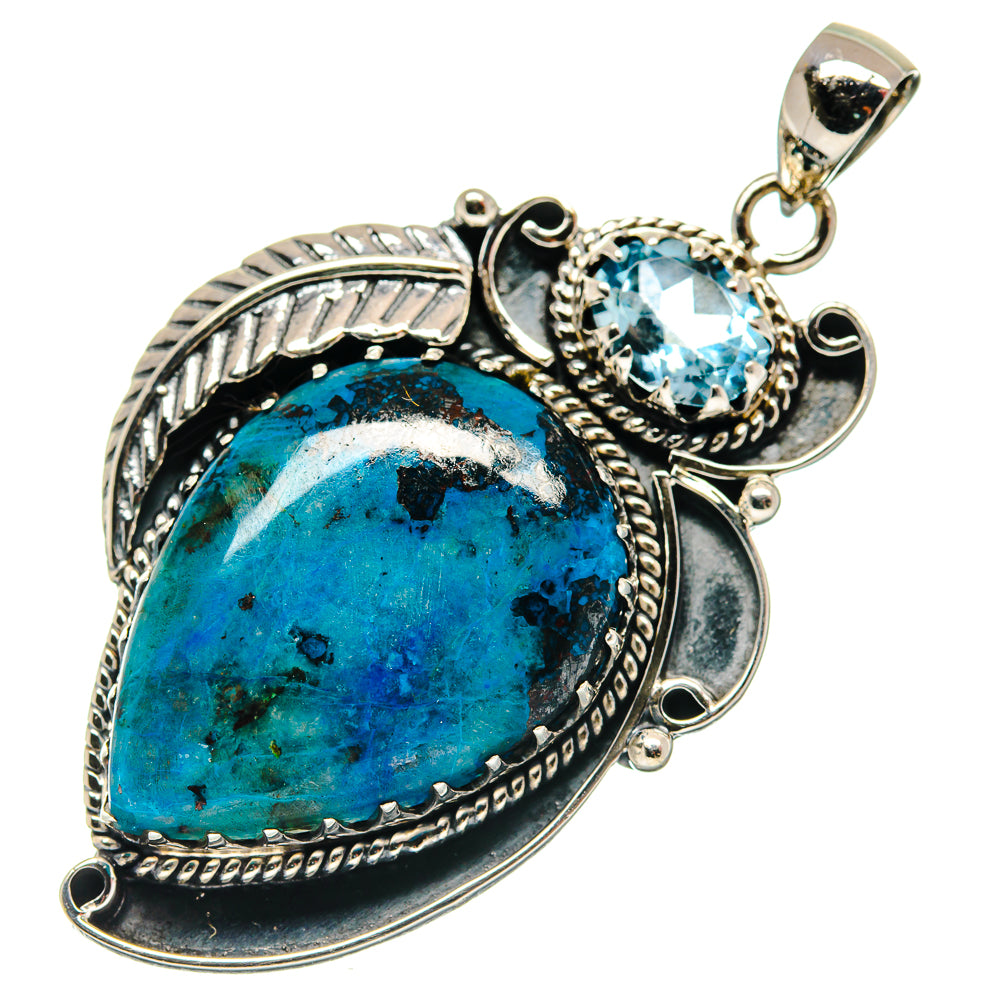 Chrysocolla Pendants handcrafted by Ana Silver Co - PD21290