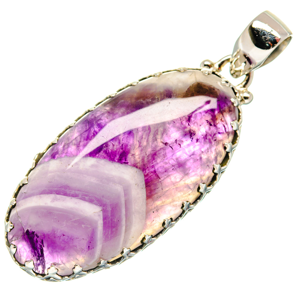 Chevron Amethyst Pendants handcrafted by Ana Silver Co - PD21297