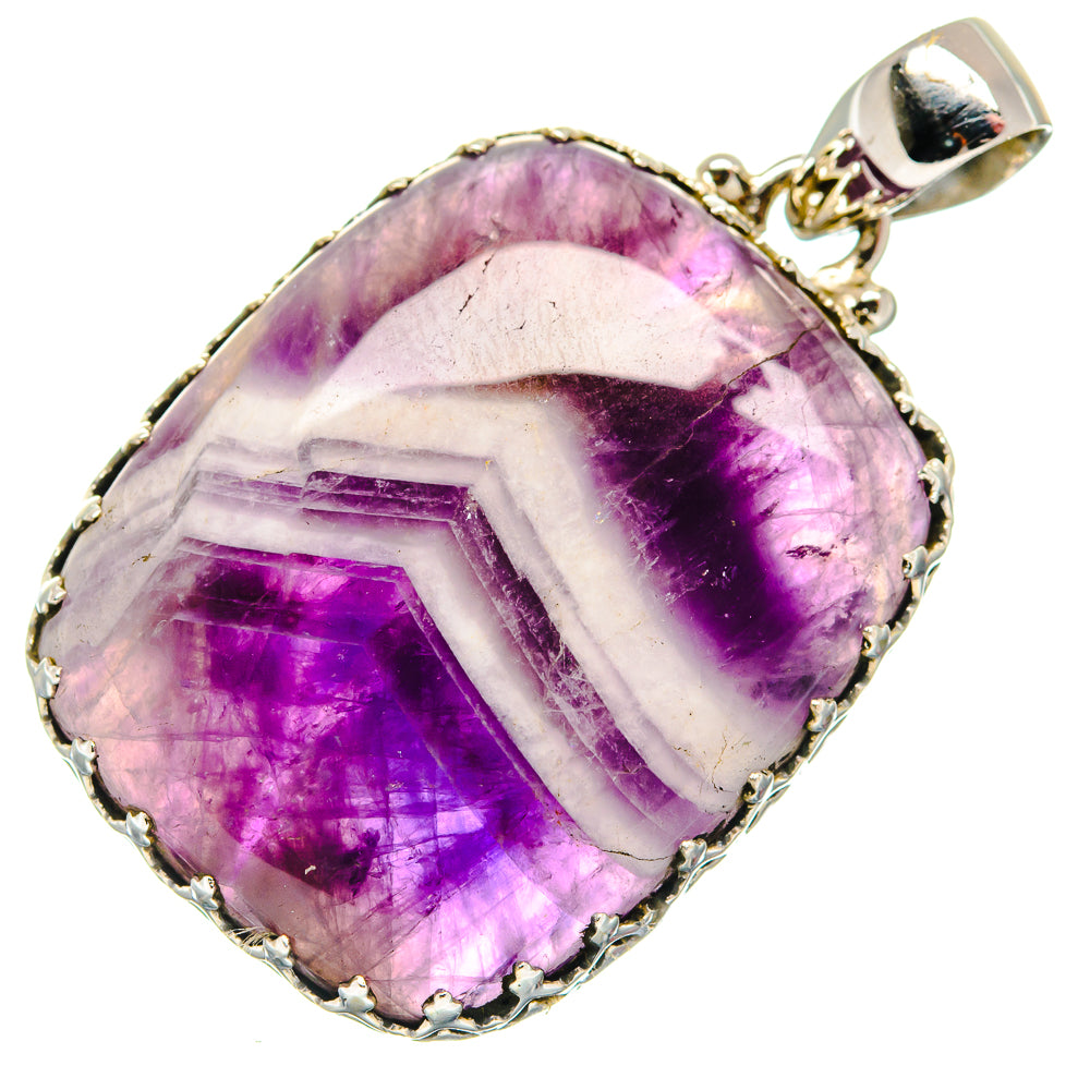 Chevron Amethyst Pendants handcrafted by Ana Silver Co - PD21298