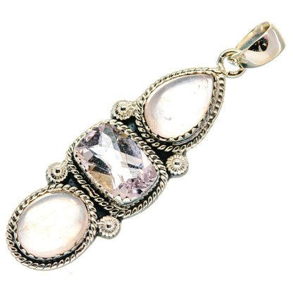 Rose Quartz Pendants handcrafted by Ana Silver Co - PD21300