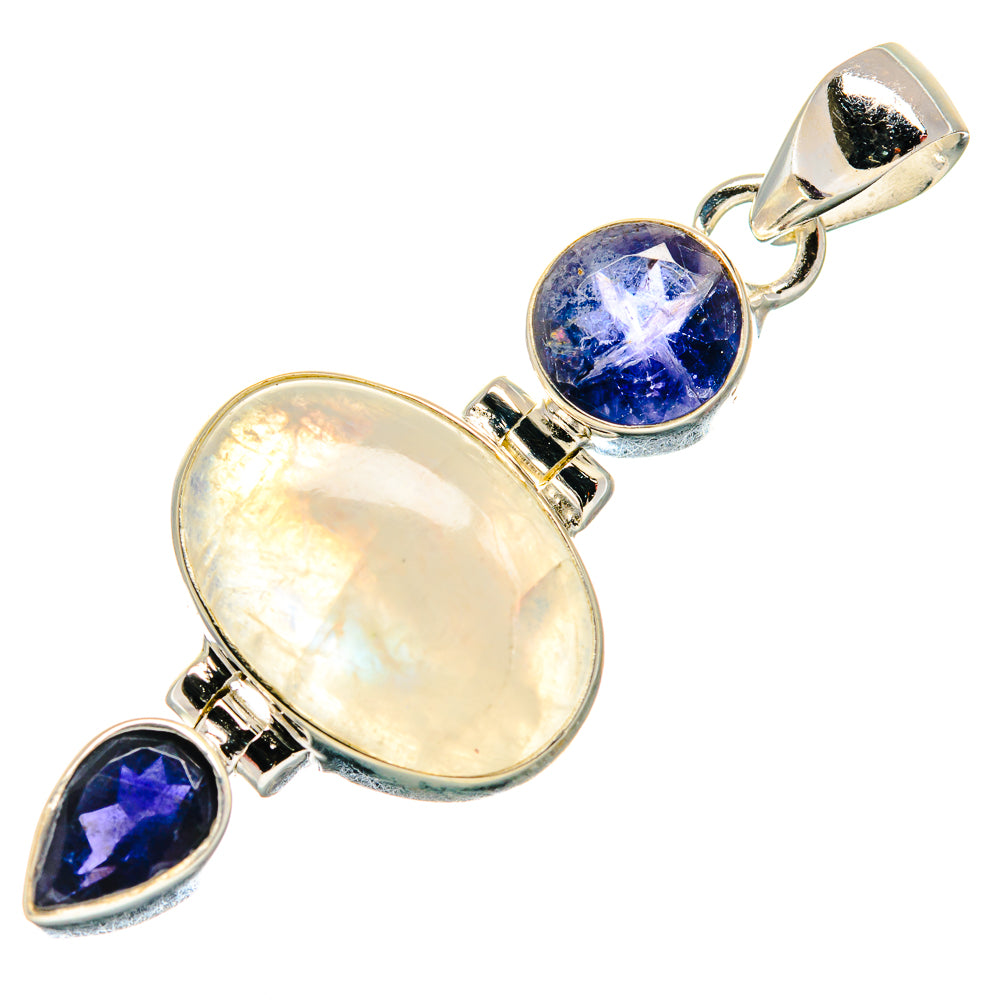 Rainbow Moonstone Pendants handcrafted by Ana Silver Co - PD21303