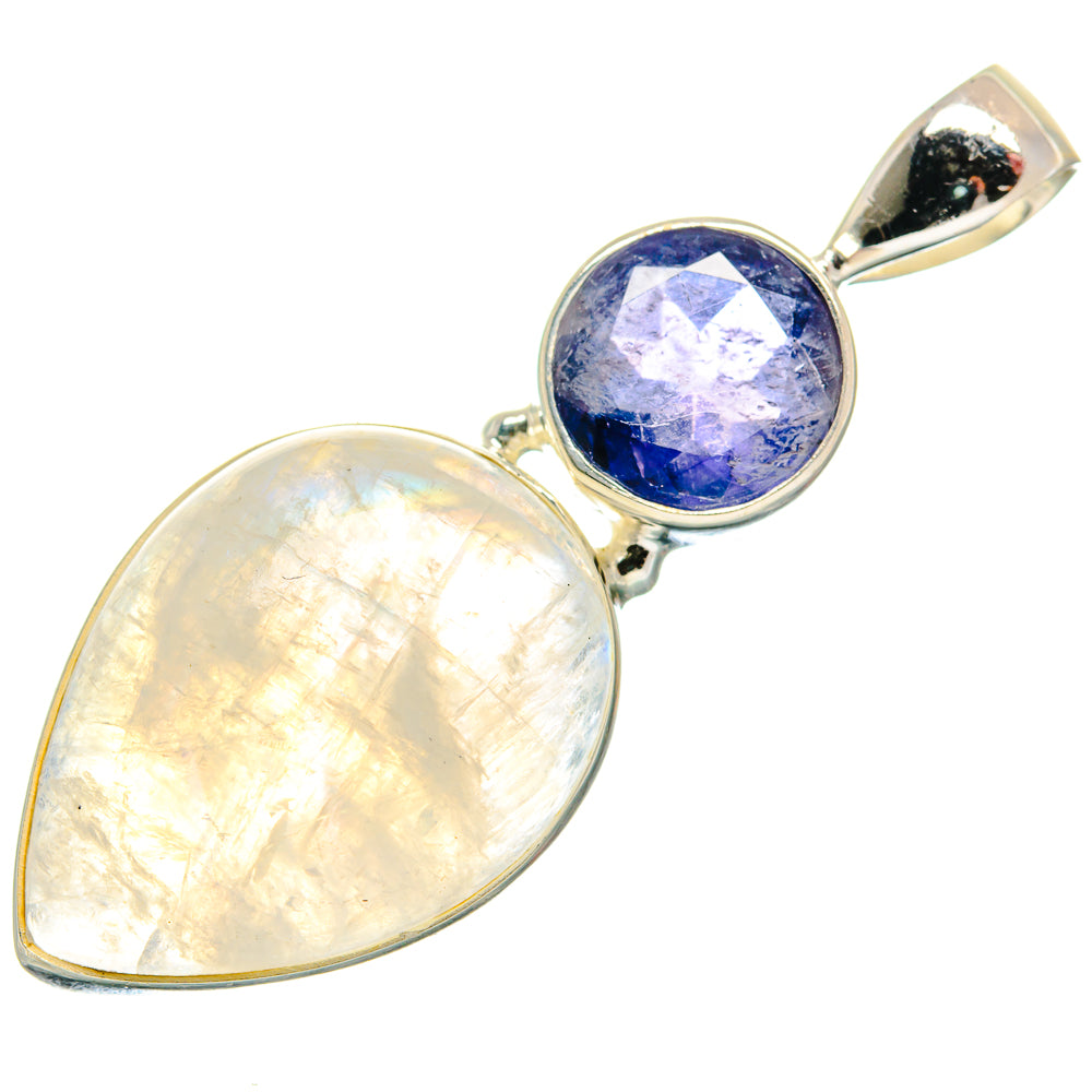 Rainbow Moonstone Pendants handcrafted by Ana Silver Co - PD21305