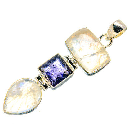 Rainbow Moonstone Pendants handcrafted by Ana Silver Co - PD21306