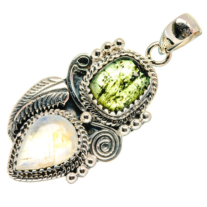 Rainbow Moonstone Pendants handcrafted by Ana Silver Co - PD21321