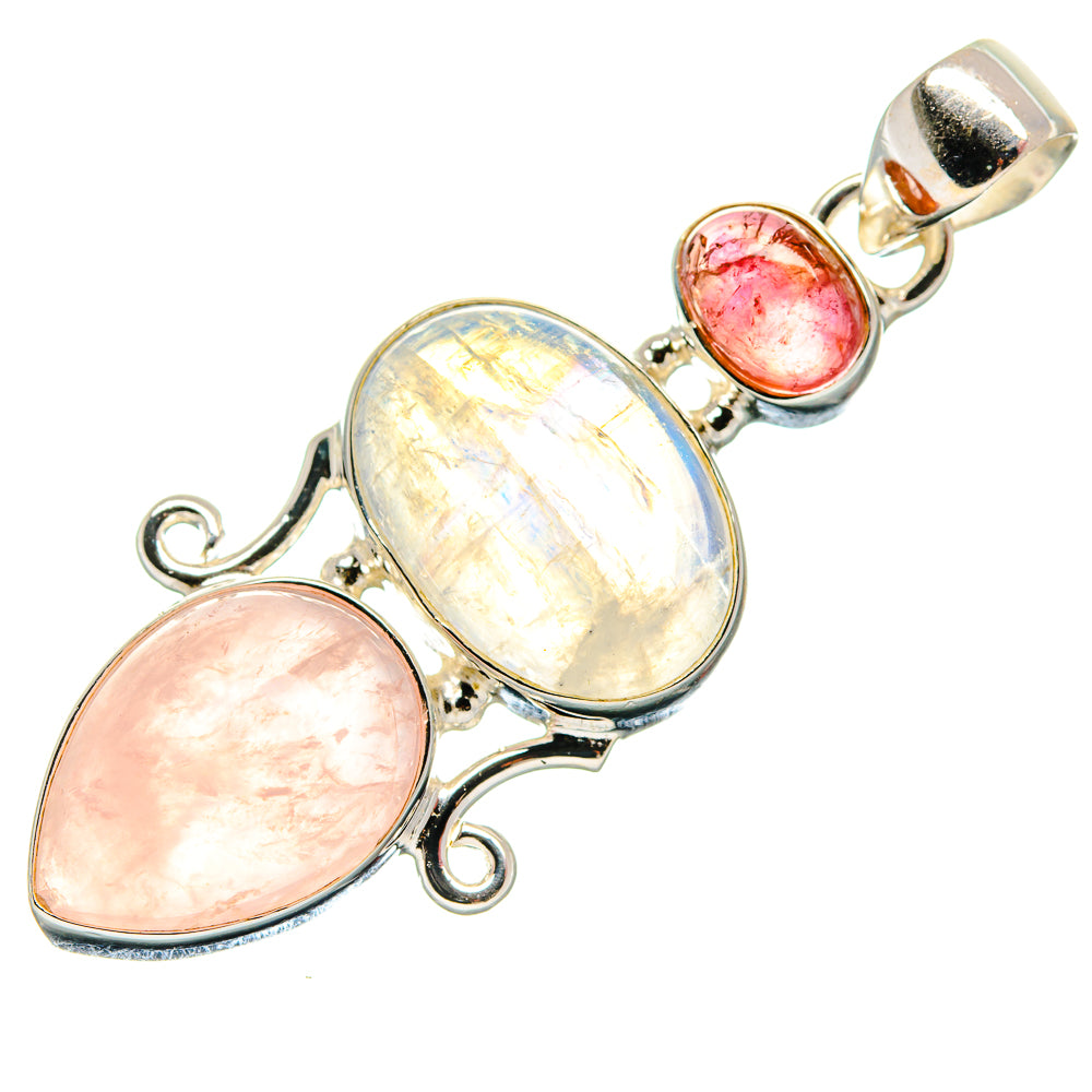 Rainbow Moonstone Pendants handcrafted by Ana Silver Co - PD21323
