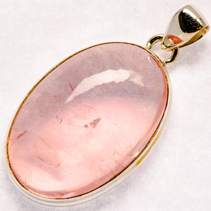 Rose Quartz Pendants handcrafted by Ana Silver Co - PD21365