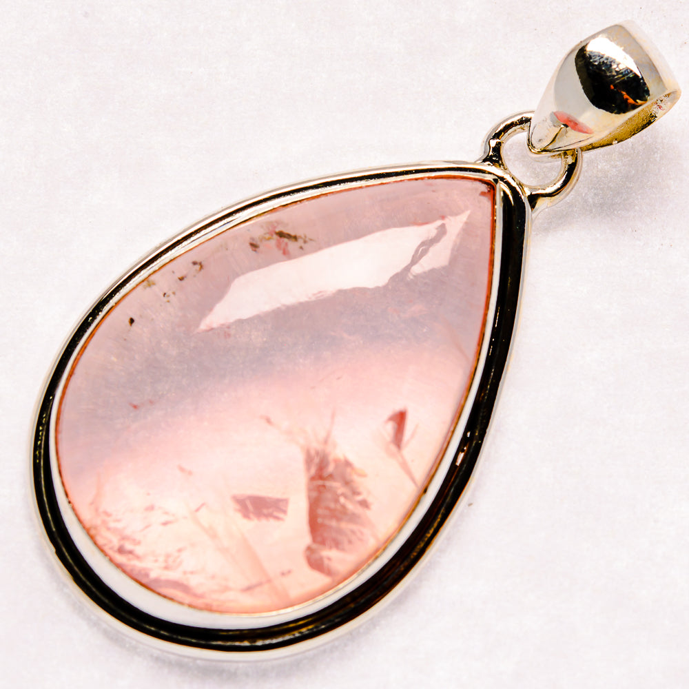 Rose Quartz Pendants handcrafted by Ana Silver Co - PD21367