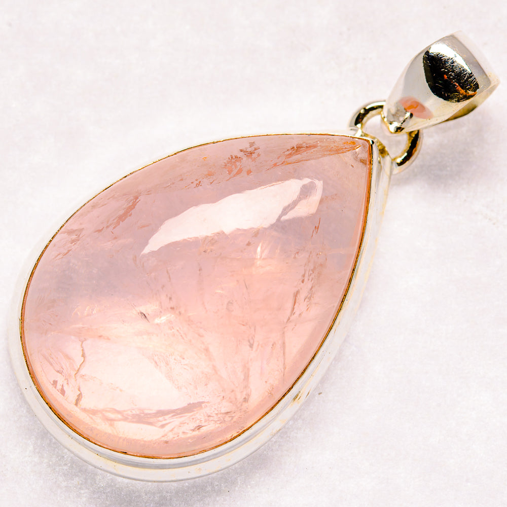 Rose Quartz Pendants handcrafted by Ana Silver Co - PD21369
