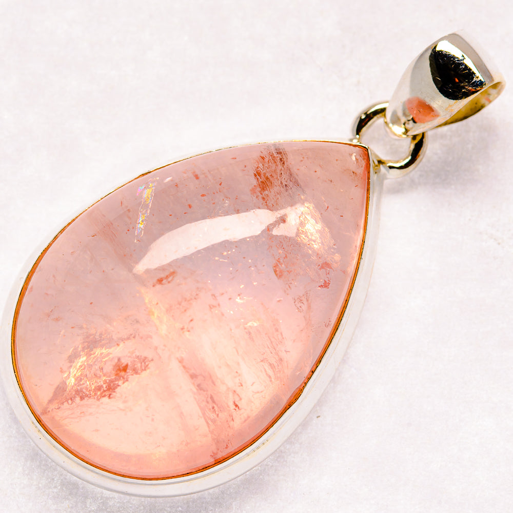 Rose Quartz Pendants handcrafted by Ana Silver Co - PD21370