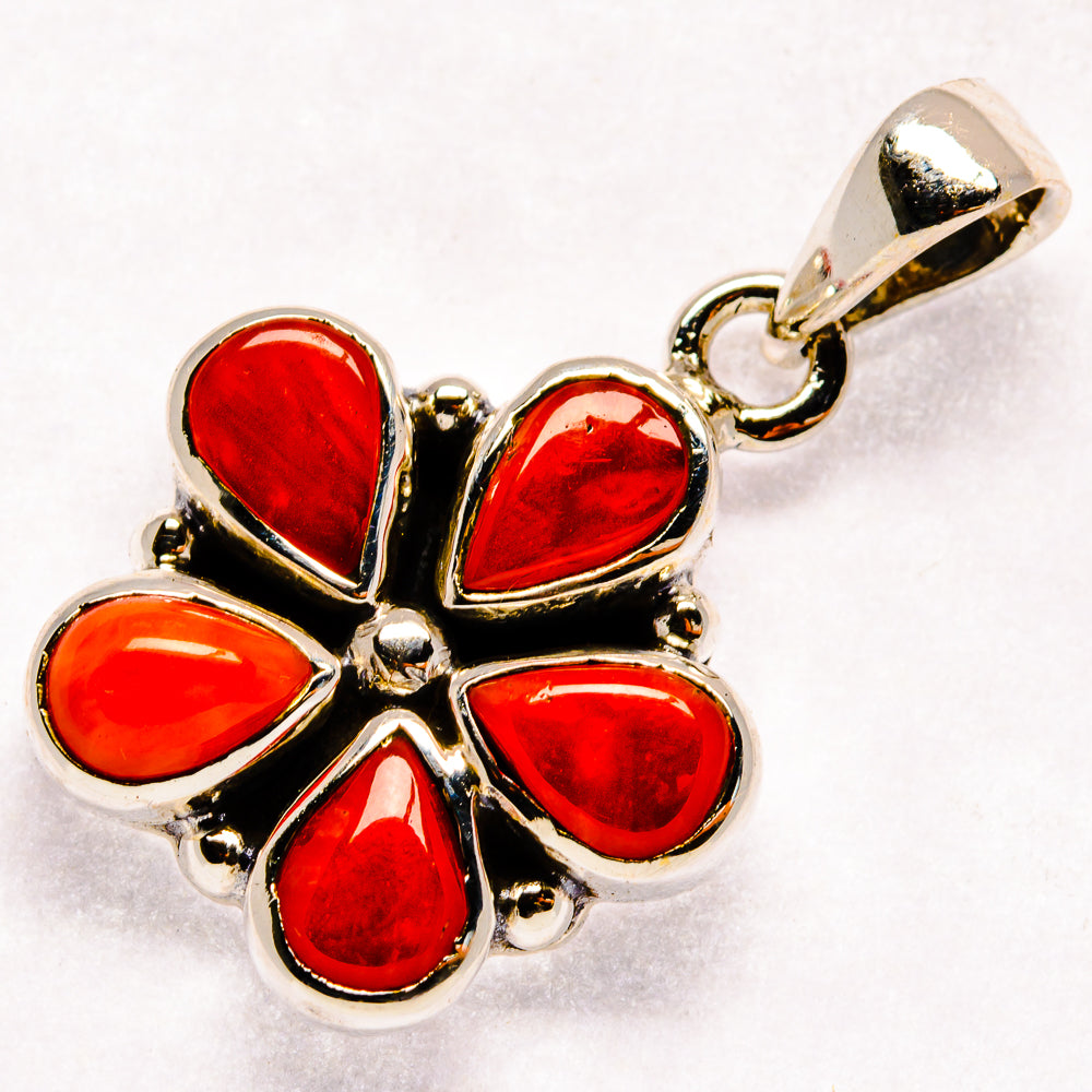 Mediterranean Red Coral Pendants handcrafted by Ana Silver Co - PD21380
