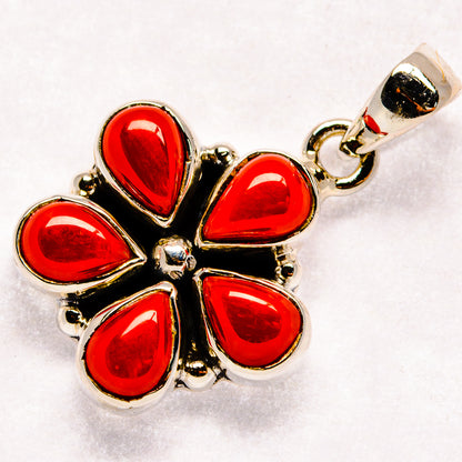 Mediterranean Red Coral Pendants handcrafted by Ana Silver Co - PD21382
