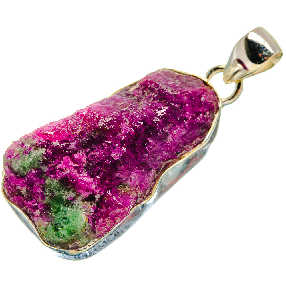 Ruby Zoisite Pendants handcrafted by Ana Silver Co - PD21411