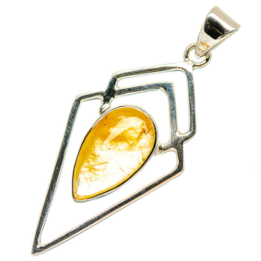 Rutilated Quartz Pendants handcrafted by Ana Silver Co - PD21430
