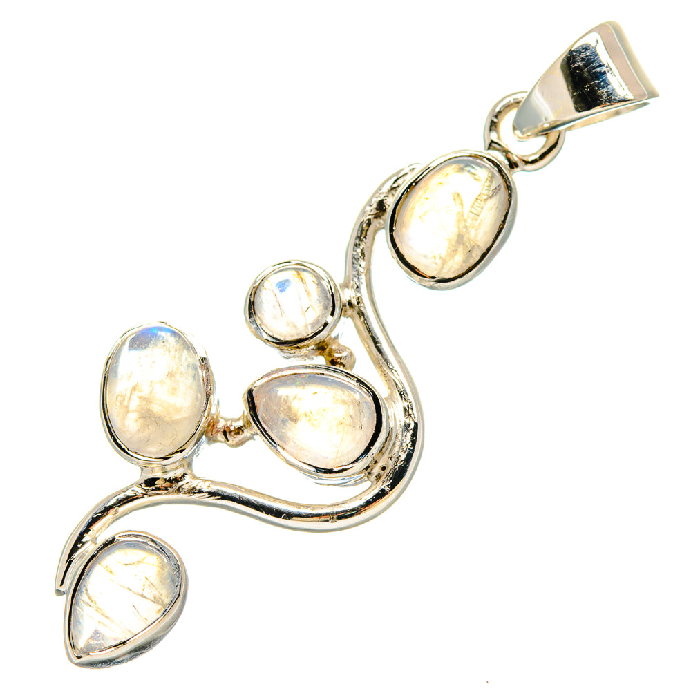 Rainbow Moonstone Pendants handcrafted by Ana Silver Co - PD21433