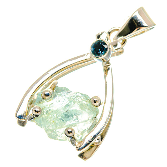 Aquamarine Pendants handcrafted by Ana Silver Co - PD21440