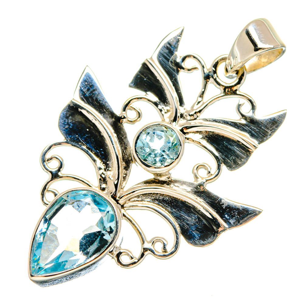 Blue Topaz Pendants handcrafted by Ana Silver Co - PD21457