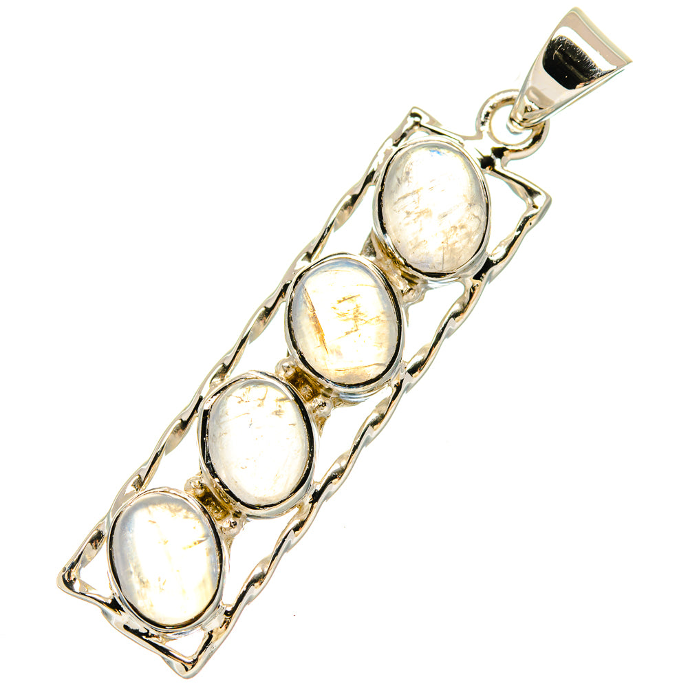 Rainbow Moonstone Pendants handcrafted by Ana Silver Co - PD21475