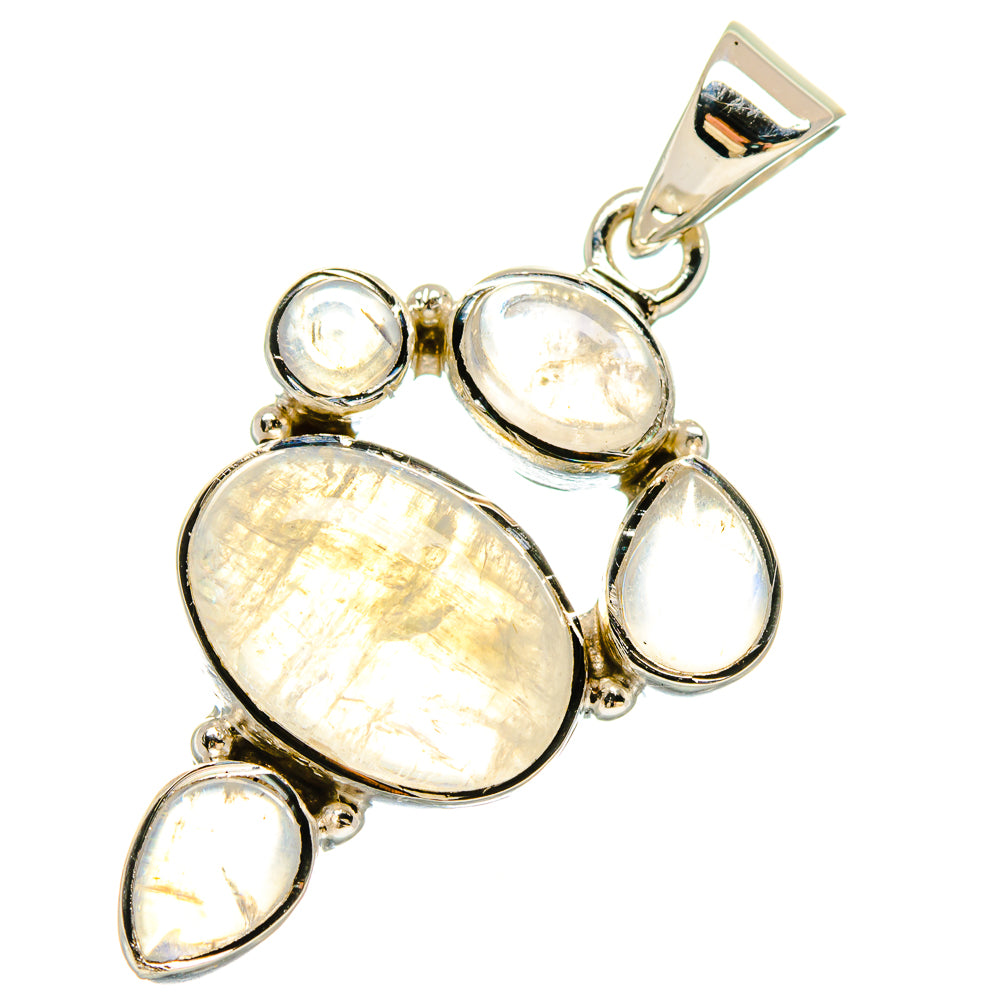 Rainbow Moonstone Pendants handcrafted by Ana Silver Co - PD21476
