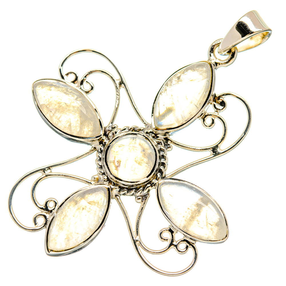 Rainbow Moonstone Pendants handcrafted by Ana Silver Co - PD21477