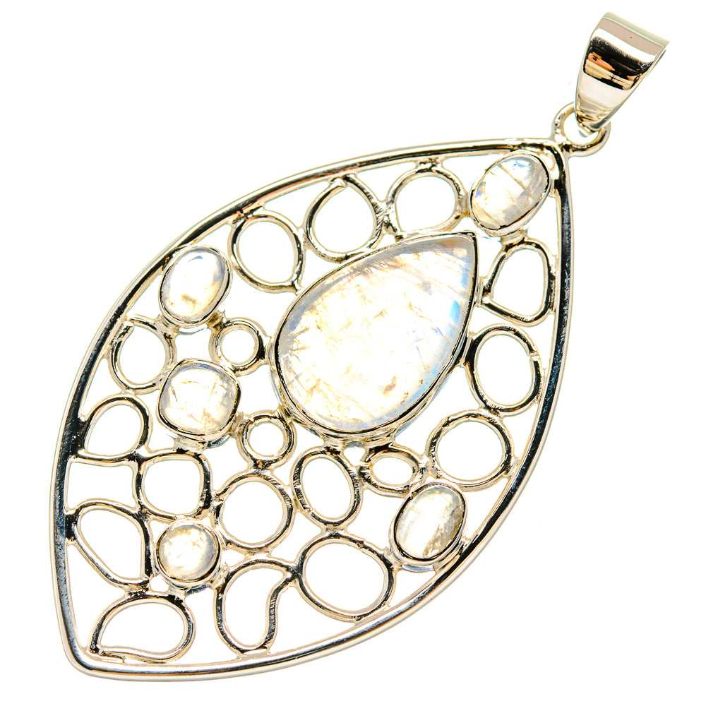 Rainbow Moonstone Pendants handcrafted by Ana Silver Co - PD21479