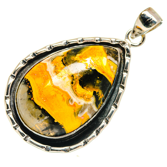 Bumble Bee Jasper Pendants handcrafted by Ana Silver Co - PD21488